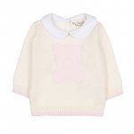 2PCS pink beige knitted  with collar
 (06 MESI)