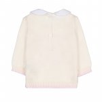 2PCS pink beige knitted  with collar_7514