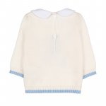 2PCS romper lightblue knitted with collar_7509