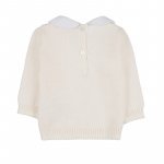 2PCS Romper White Knitted  With Collar_8892