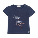 2pcs Set T-shirt with Writing + Shorts Blue_5250