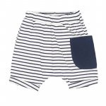 2pcs Set T-shirt with Writing + Shorts Blue_5252
