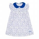 Abito c/colletto allover blu_11375