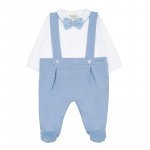 Babygro with bow tie and suspenders_8436