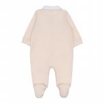 Beige Front Opening Babygrow With Collar_8729