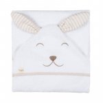 Beige hooded bath towel with rabbit
 (Colore: BEIGE - Taglia: 2 ANNI)