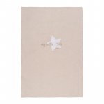 Beige jersey bed blanket "My little star"
 (Colore: BEIGE - Taglia: UNICA)
