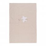 Beige jersey bed blanket "My little star"_9133