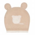 Beige knitted hat with ears
 (TG 2)