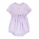 Lilac Jersey and Checked Romper_4725