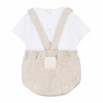 Beige Romper Suspender_4419
