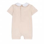 Beige Romper With Collar_8743