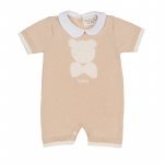 Beige romper with wire bear
 (01 MESE)