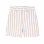 Beige striped Bermuda shorts
 (06 MESI)