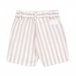 Beige striped Bermuda shorts_7799