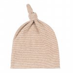 Beige Striped Hat with Knot_2947