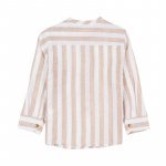 Beige Striped Korean Shirt_4478