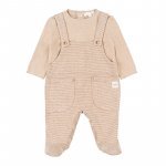 Beige Striped Overall + T-shirt_2944