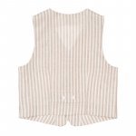 Beige Striped Vest_4523