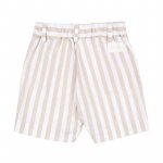 Beige gestreifte Bermuda-Shorts_7799