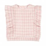 Blouse with Pink Plaid Ruffles_1522