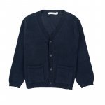Blue Knitted Cardigan_4373