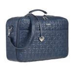 Blue quilted Mom Bag in eco leather_9353