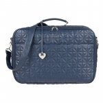Blue quilted Mom Bag in eco leather
 (UNICA)
