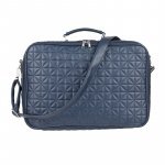 Blue quilted Mom Bag in eco leather_9357