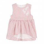 Ärmellose gestreifte Bluse in Rosa_8277