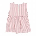 Ärmellose gestreifte Bluse in Rosa_8278
