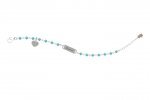 Bracelet en Argent 925 avec Perles Turquoises et Plaque_5929