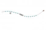 Bracelet en Argent 925 avec Perles Turquoises et Plaque_5928