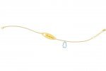 Bracciale con Targhetta - Charms orsetto azzurro
 (Colore: ORO - Taglia: UNICA)