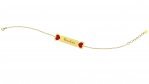 Pulsera con Placa - Corazón Rojo_2598