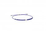 Bracciale Cordino con cuore blu
 (Colore: ARGENTO - Taglia: UNICA)