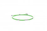 Bracciale Cordino e Argento verde
 (Colore: ARGENTO - Taglia: UNICA)