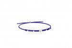 Bracciale Cordino e cuore Argento blu_9245