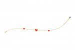 Bracciale Cuori Rossi Argento_9290