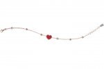 Bracciale Dorato con Cuore Rosso_2430