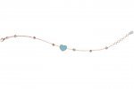 Bracciale Dorato con Cuore Turchese_2436