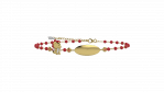 Bracciale incidibile Bimbi con Draghetto del Cuore Rosso Argento 925_12700