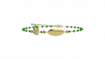 Bracciale incidibile Bimbi con Draghetto del Cuore Verde Argento 925_12701
