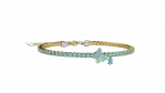 Bracciale Tennis Mamma Argento 925 con pietre azzurre_12685