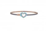 Bracciale Tennis MAMMA azzurro
 (Colore: ARGENTO - Taglia: UNICA)