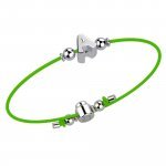 Bracelet with Green Lace - Letter A_2025