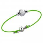 Bracelet with Green Lace - Letter B_2027