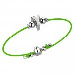Bracelet with Green Lace - Letter Y_2067