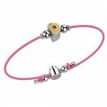 Bracelet with Pink Lace - Letter D_1937