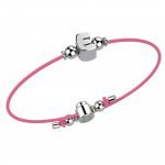 Bracelet with Pink Lace - Letter E_1939